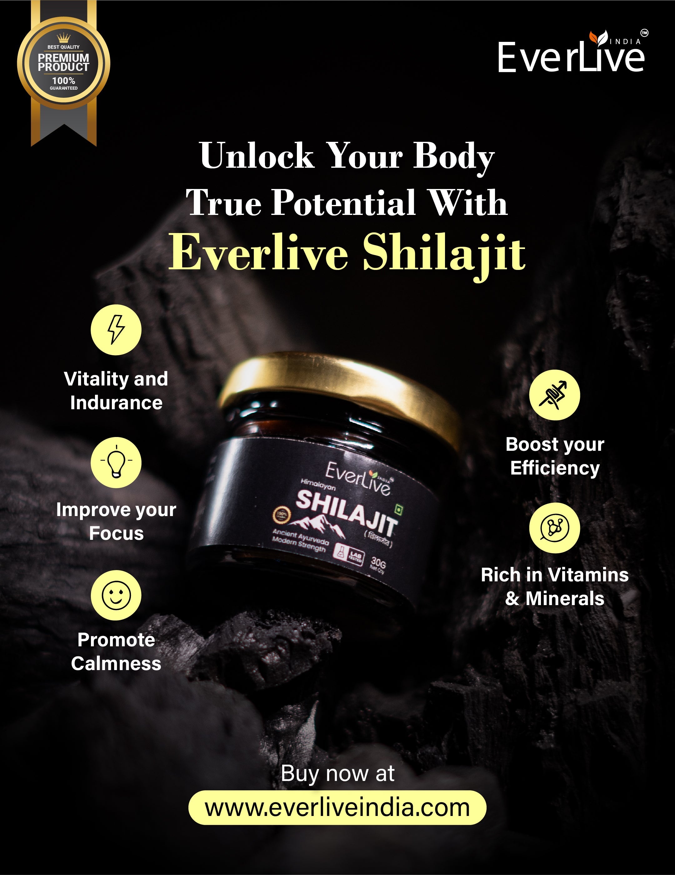 Shilajit + Medahari EverliveIndia